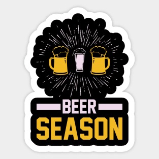 Beer Season  T Shirt For Women Men Sticker